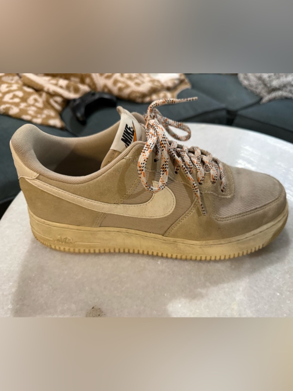 Nike Air Force 1. fresh rattan. size 10.5. Original box. Suede